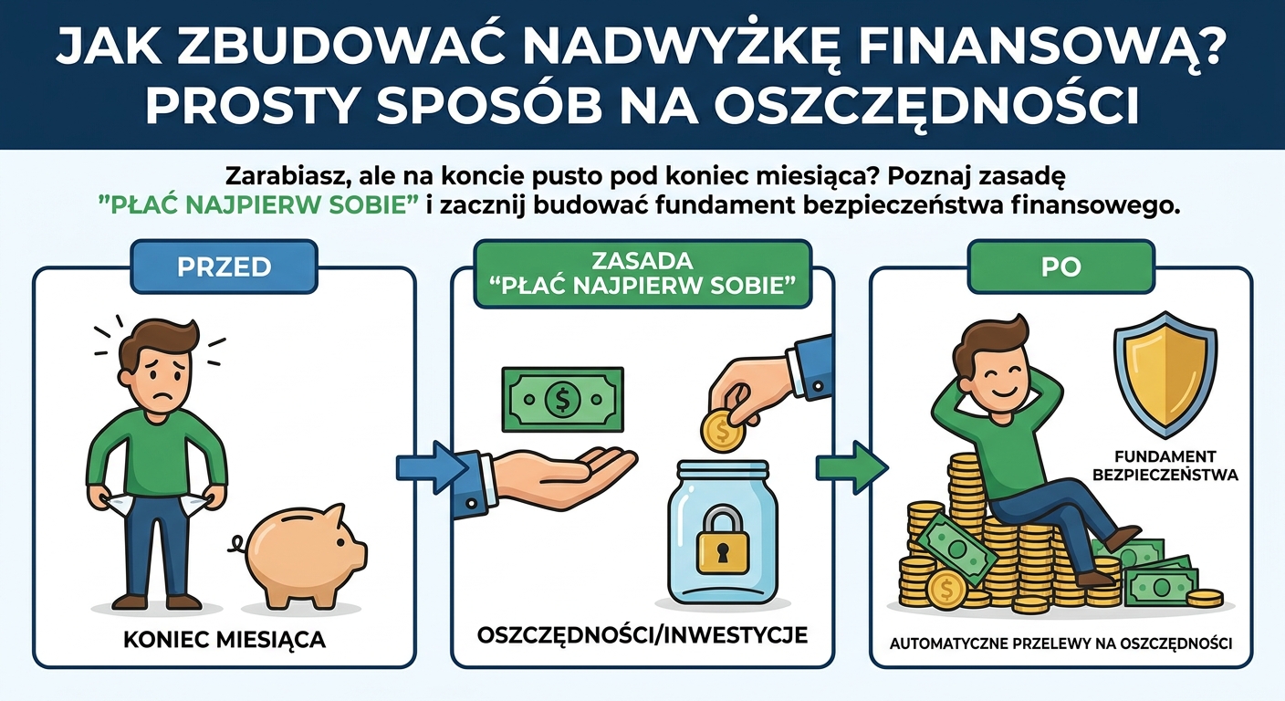 Symboliczny portfel, z którego wychodzi rosnąca zielona roślina, symbolizująca wzrost finansowy