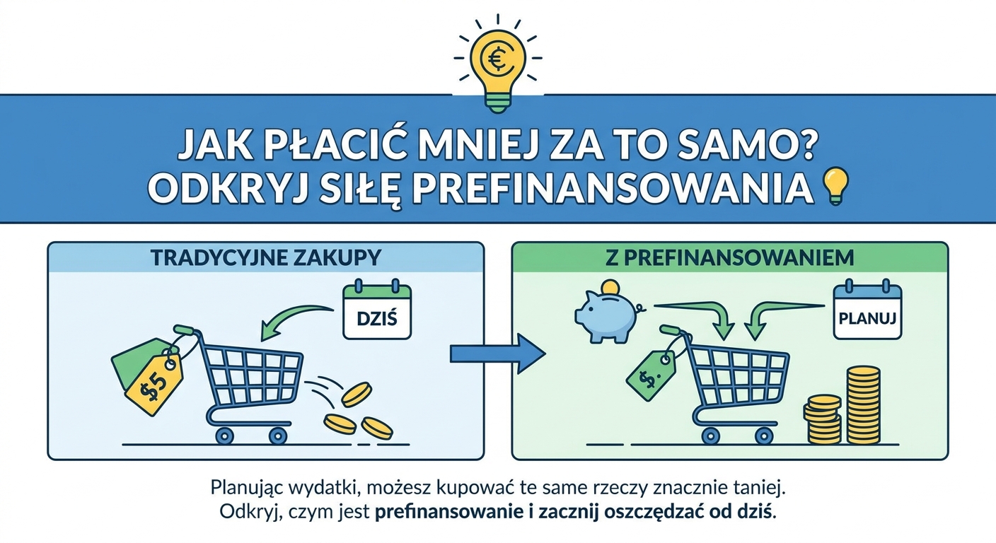Dwie ścieżki prowadzące do celu, jedna jest krótsza i prostsza, symbolizując prefinansowanie.