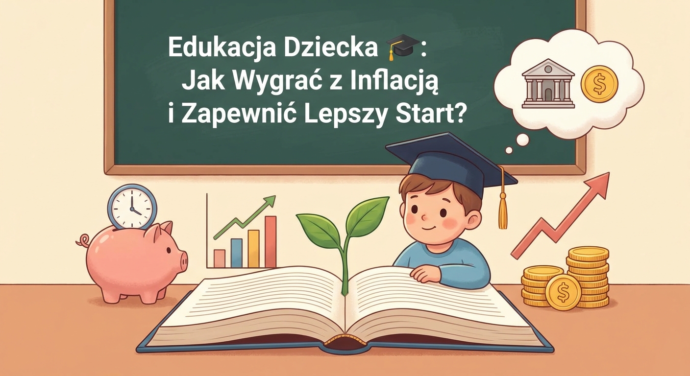 Absolwent rzucający biretem w powietrze na tle rosnącego wykresu finansowego