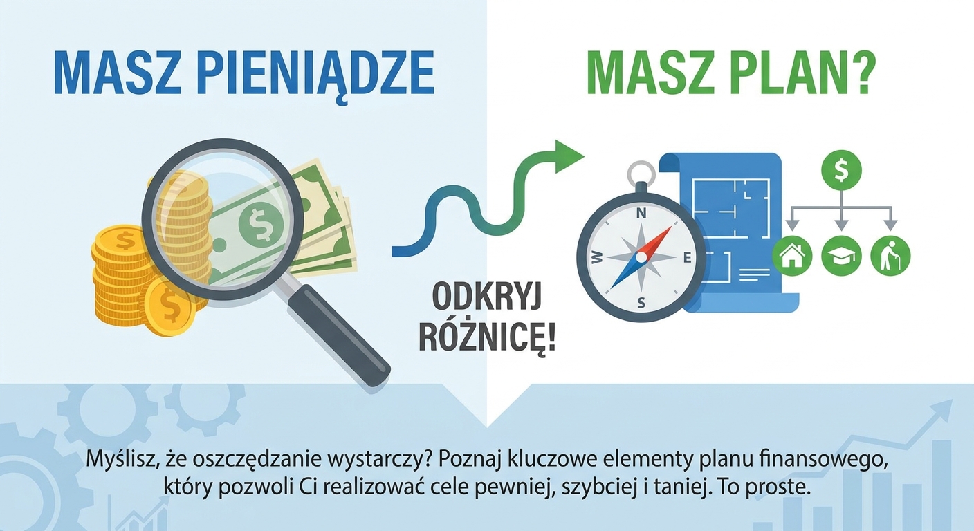 Mapa drogowa narysowana na notesie obok kubka z kawą, symbolizująca plan finansowy prowadzący do celu.
