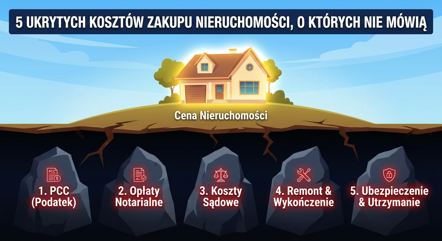 Para analizująca dokumenty związane z zakupem domu, na stole leży kalkulator i klucze.